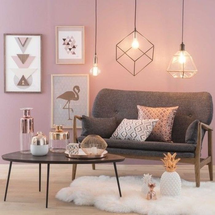 Pink rooms living etc 1422 copper gray design